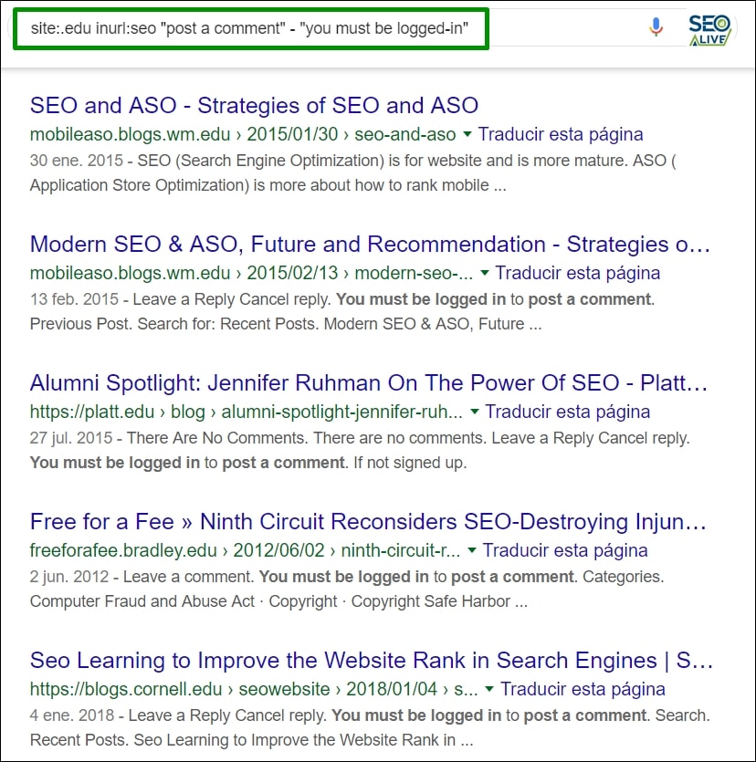 Linkbuilding SEO Search