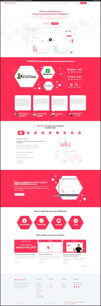 Nueva Home de SEOcrawl... ¡nos encanta!