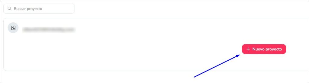 "Add project" button in SEOcrawl's onboarding page