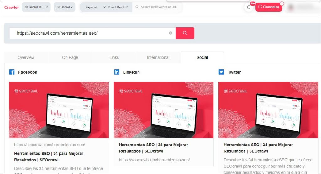 Open Graph in SEOcrawl