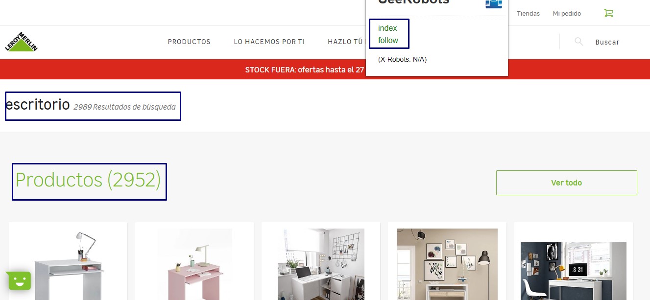 Página TAGs con contenido SEO