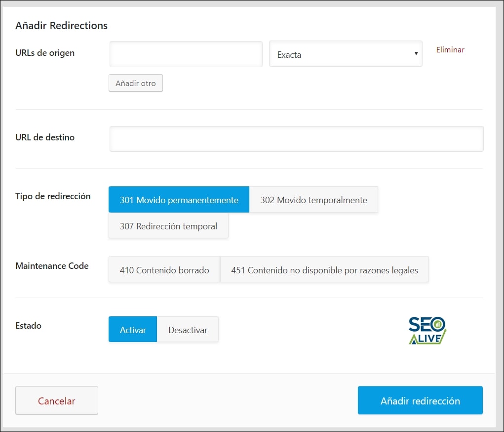 Redirecciones SEO