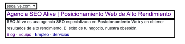 Rich snippet en las serps