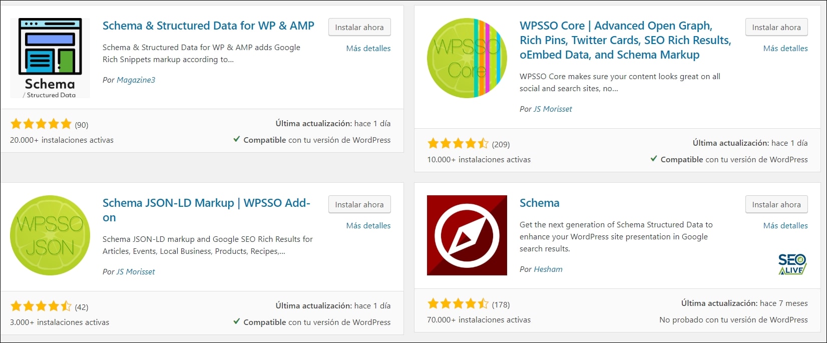 Plugins Wordpress Schema