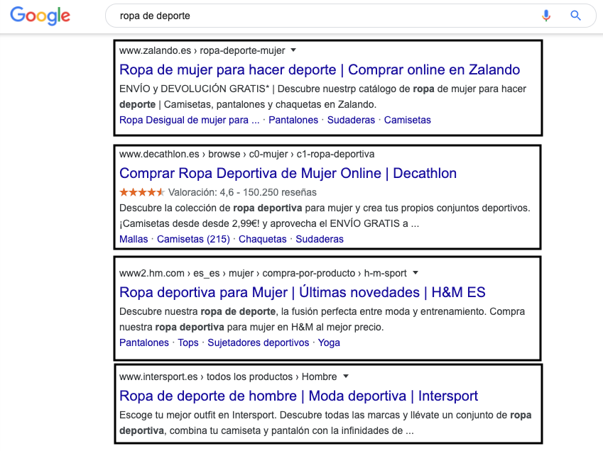 Serps orgánicos