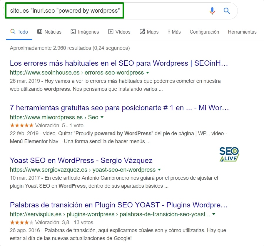 Site in Url SEO