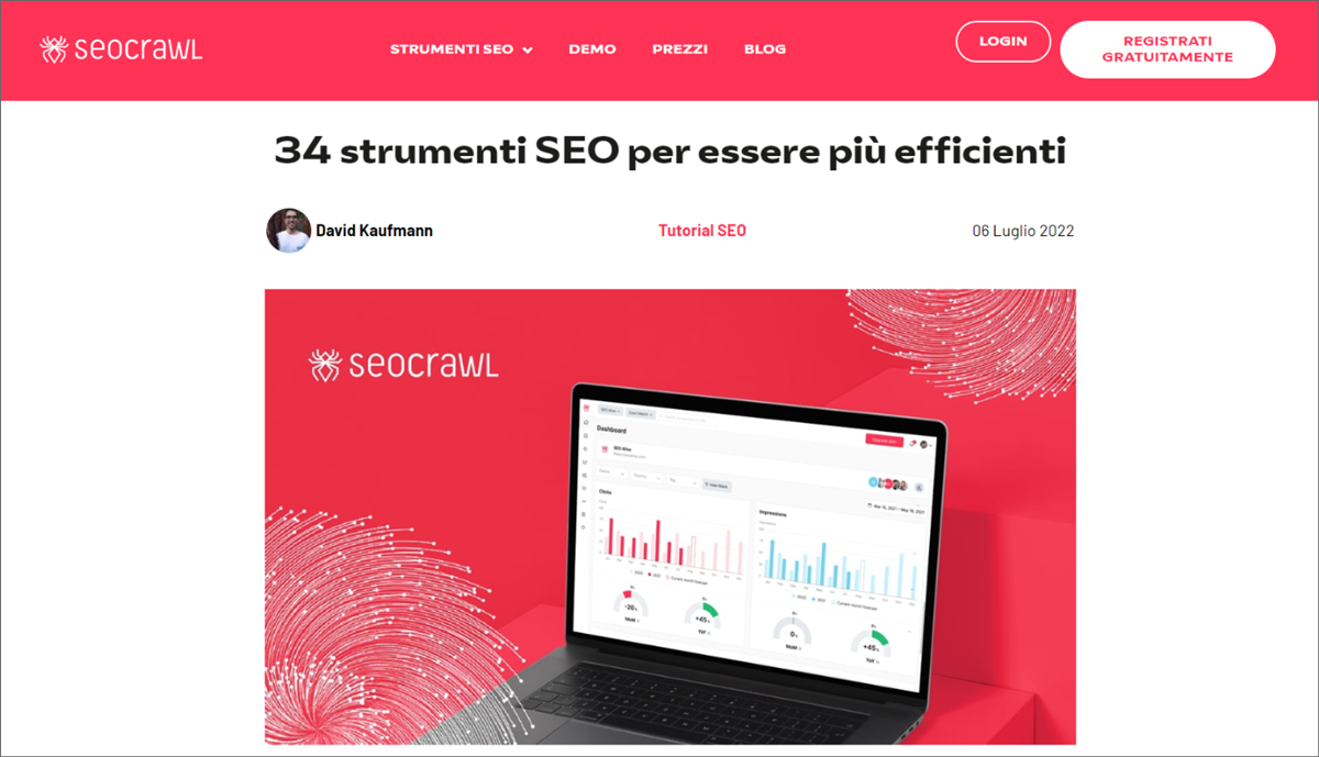 artículo herramientas SEO en Italiano