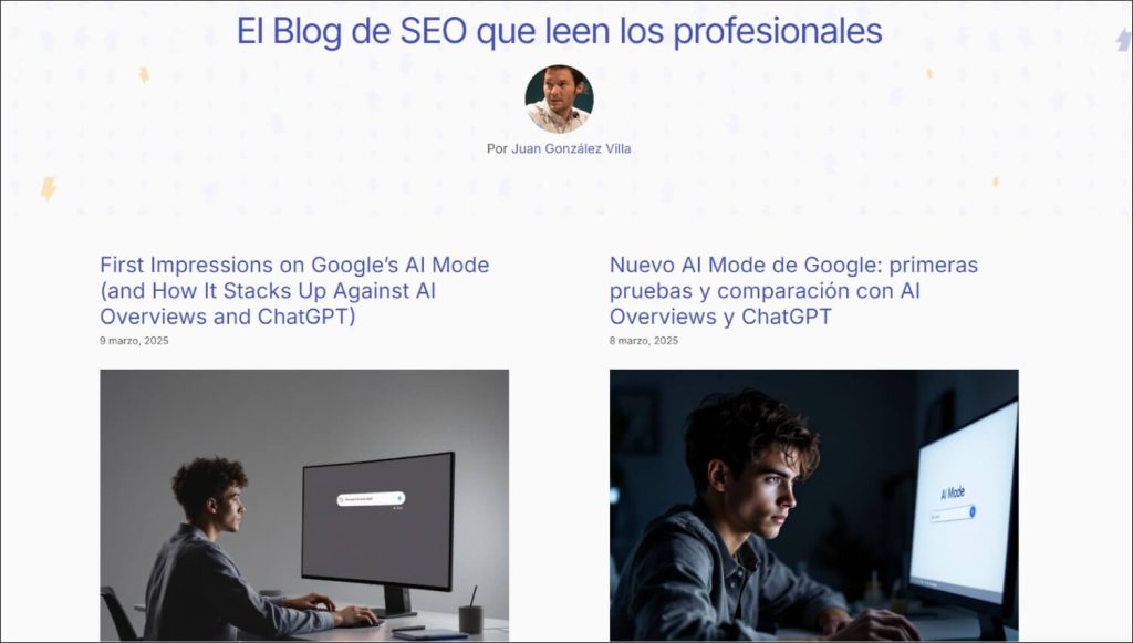 Vista general del blog USEO