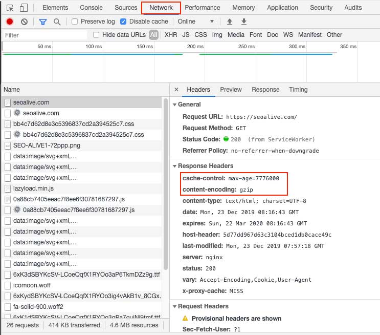 vida util de la cache