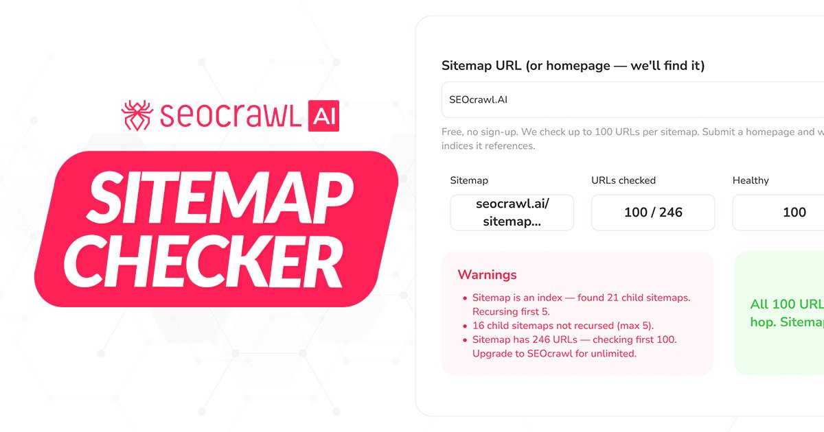 Finder și verificator de sitemap